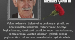 Çakın Ailesi Taziye Mesajı Yayınladı