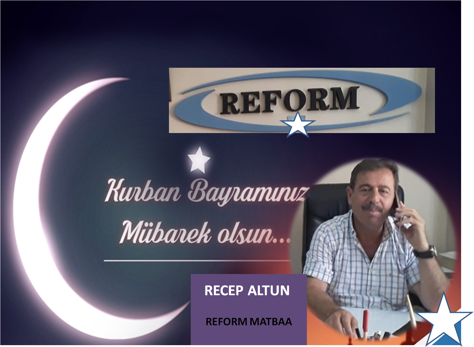 Reform Matbaa Recep Altun tüm halkın bayramını kutlar