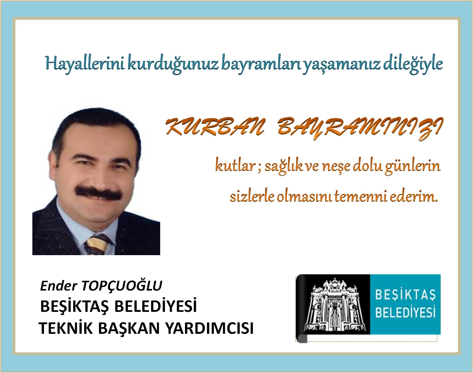 Başkan Yardımcısı  Ender  Topçuoğlu Halkın Bayramını Kutladı