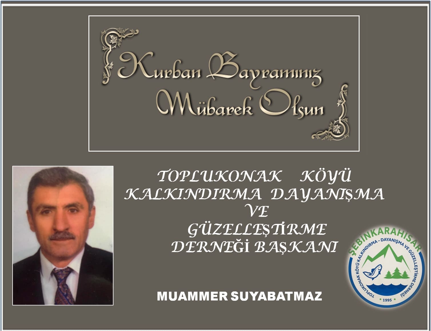 Toplukonak Dernek Başkanı Suyabatmaz Halkın Bayramını Kutlar