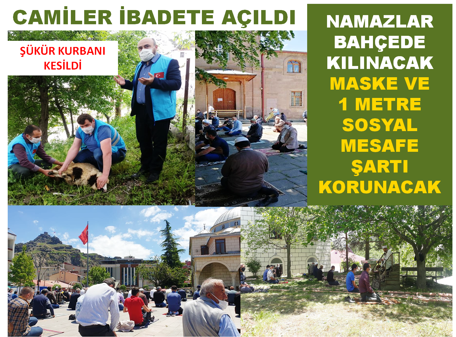 Camiler İbadete Açıldı