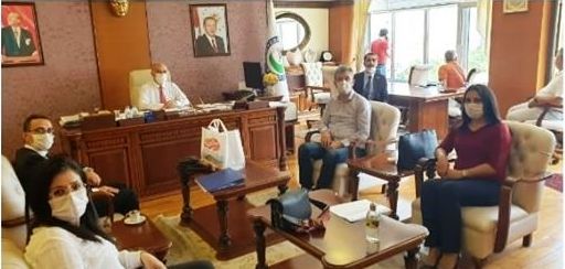 ŞEBİNKARAHİSAR  UBYO  YÖNETİMİNDEN REKTÖRE ZİYARET
