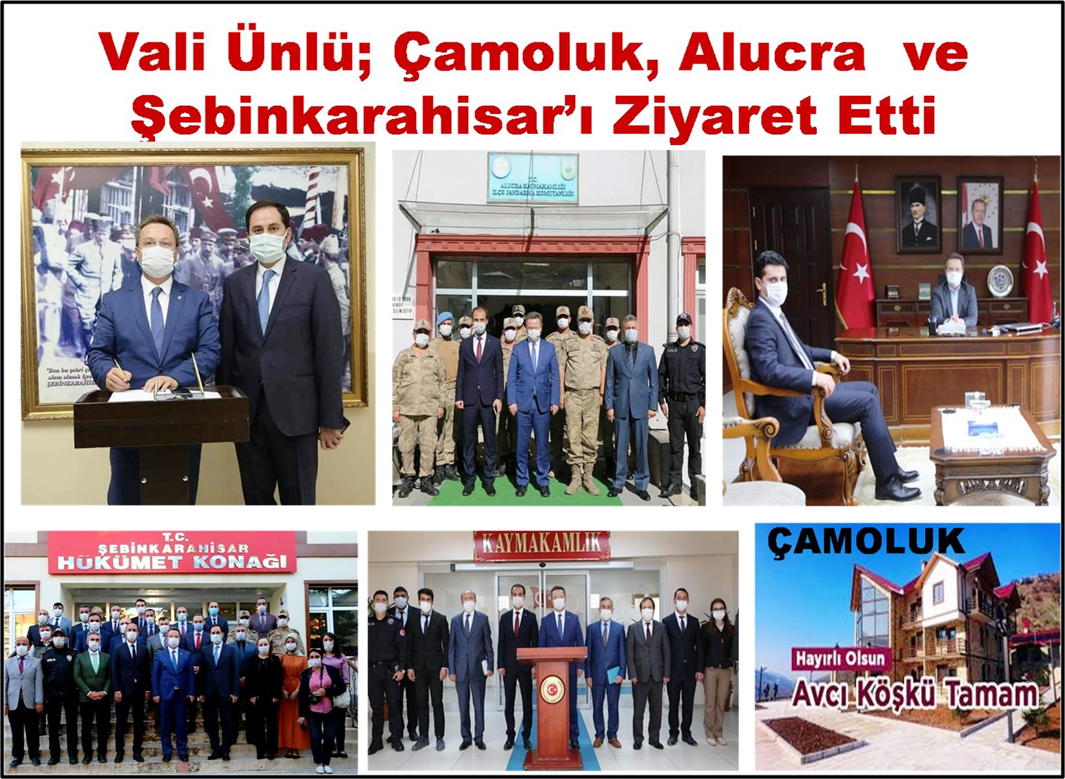 Vali Ünlü Çamoluk Alucra ve Şebinkarahisar İlçelerini Ziyaret Etti