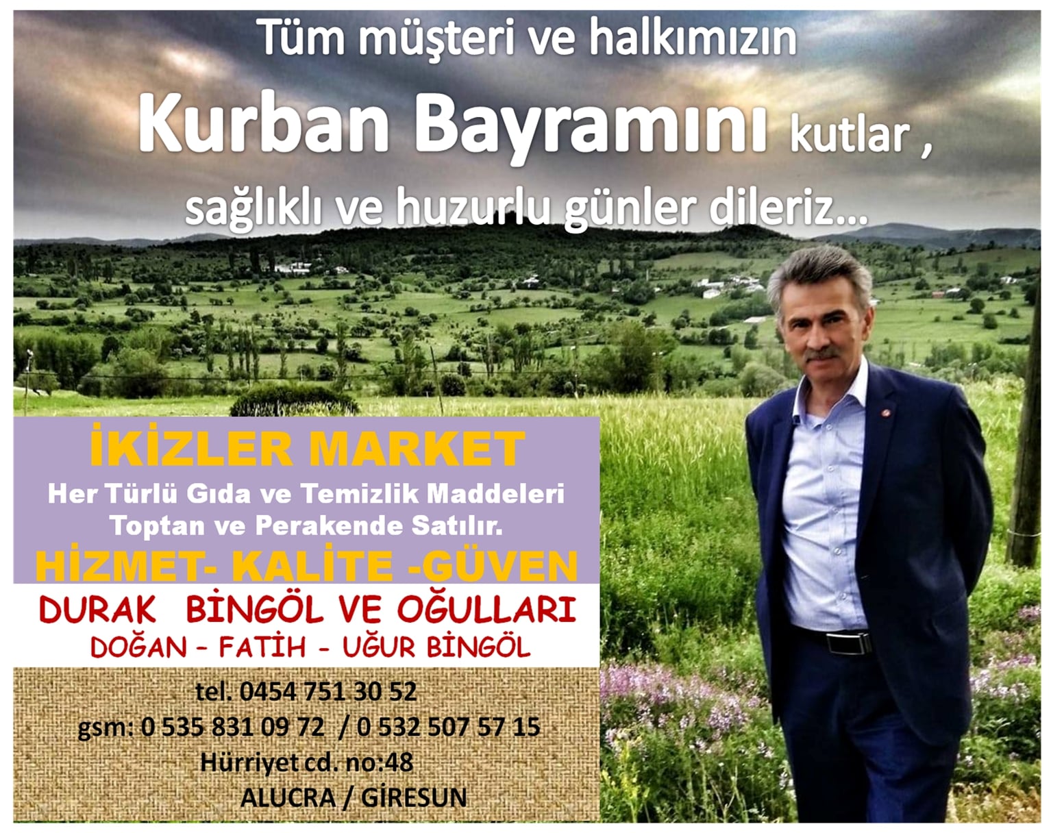 Alucra İkizler Market    Mutlu Bayramlar Diler