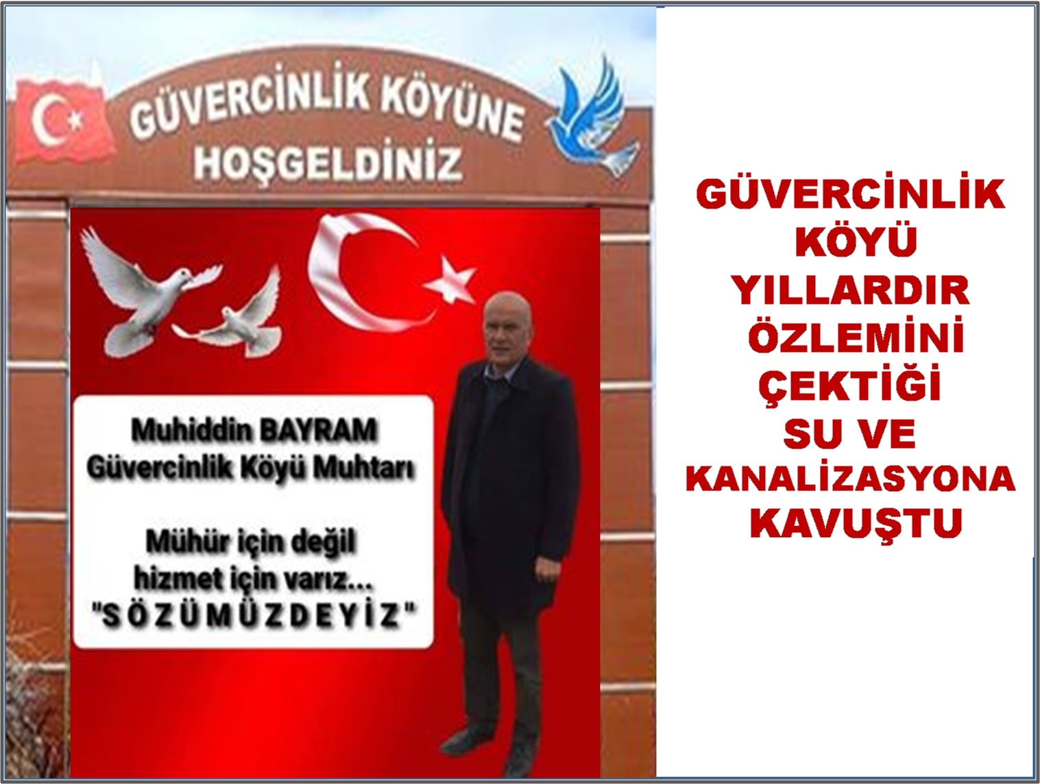Güvercinlik Köyü Suya ve Kanalizasyona Kavuştu