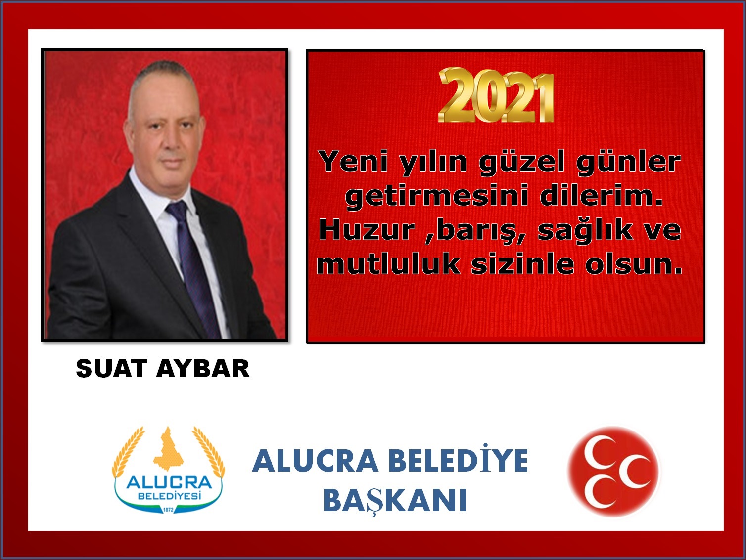 Alucra Belediye Başkanı Suat Aybar Yeni Yıl mesajı yayınladı