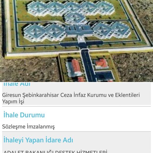 ŞEBİNKARAHİSAR CEZAEVİ PROJESİNDE SONA GELİNDİ