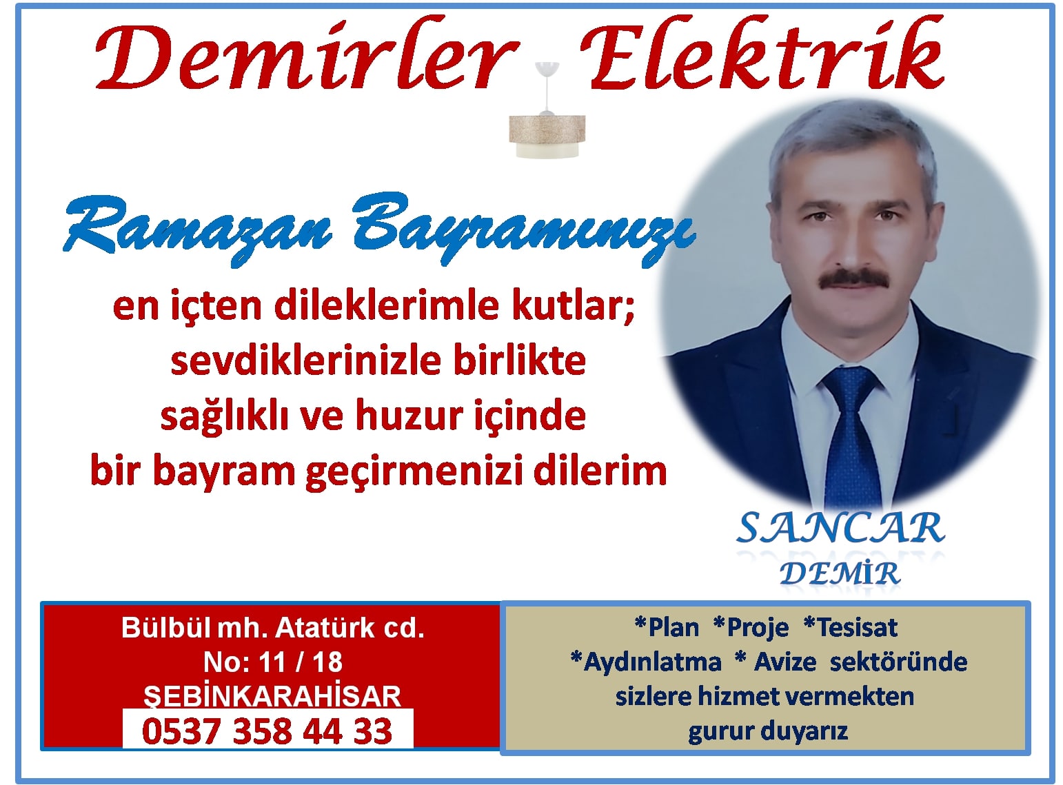 Şebinkarahisar Demirler Elektrik Mutlu Bayramlar Diler