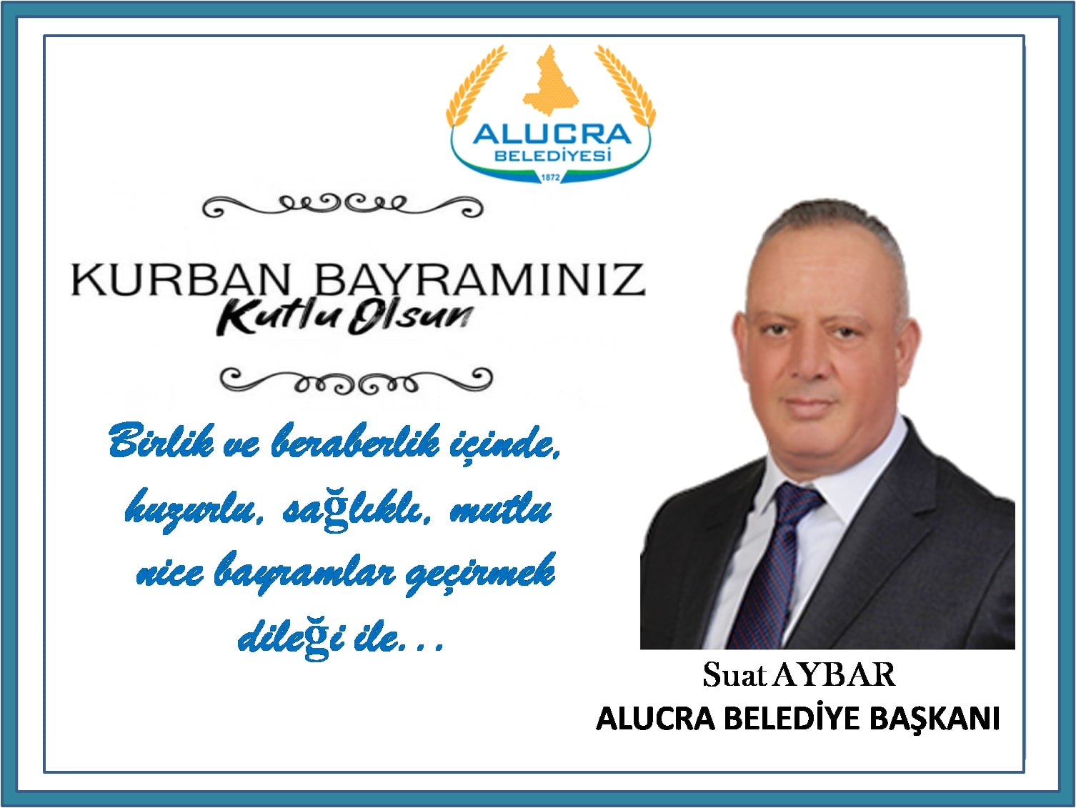 Başkan Suat Aybar Kurban Bayramı Mesajı Yayınladı