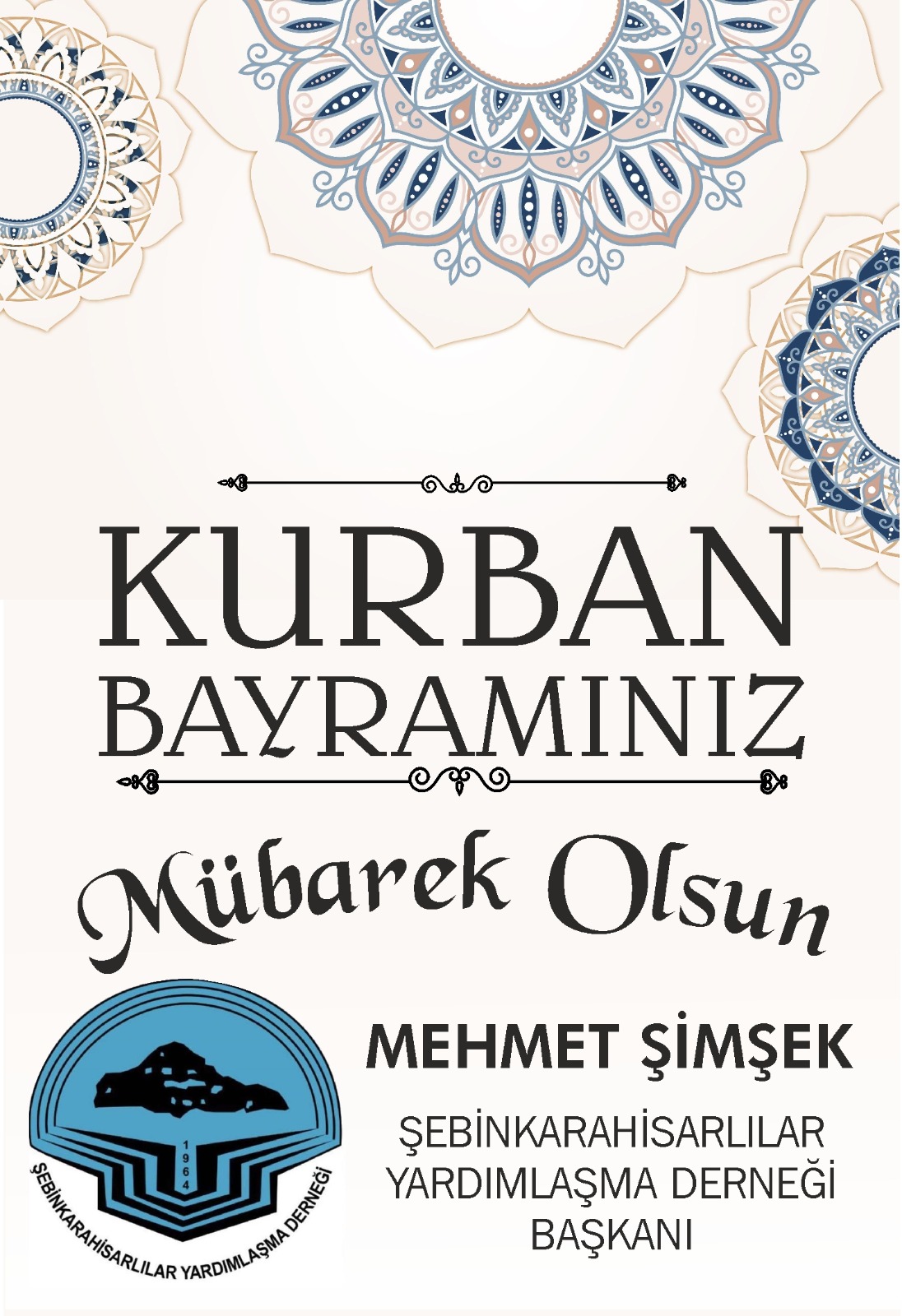 Başkan Şimşek  Kurban Bayramı mesajı yayınladı