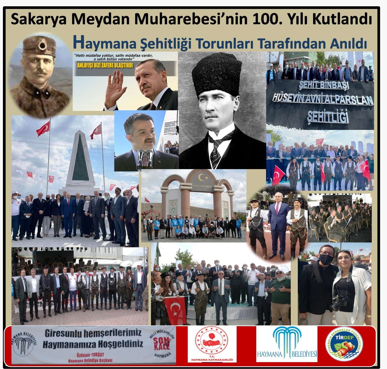 SAKARYA MEYDAN MUHAREBESİNİN 100. KUTLAMA YILINDA GİRESUNLU TORUNLAR ŞEHİTLERİNİ ANDI