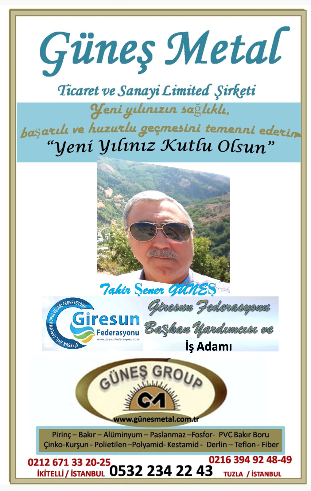 İş Adamı   Güneş Yeni Yıl Mesajı Yayınladı