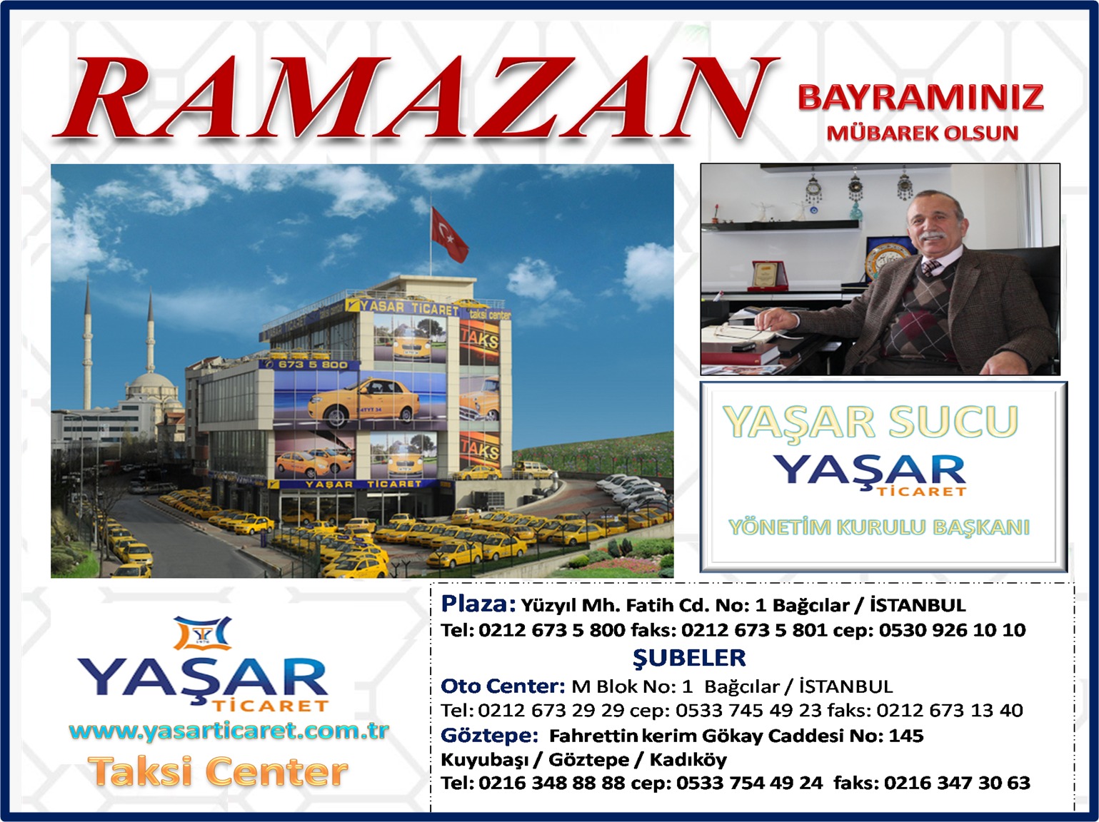 İş İnsanı Yaşar Sucu Bayram  Mutlu Bayramlar Diler 