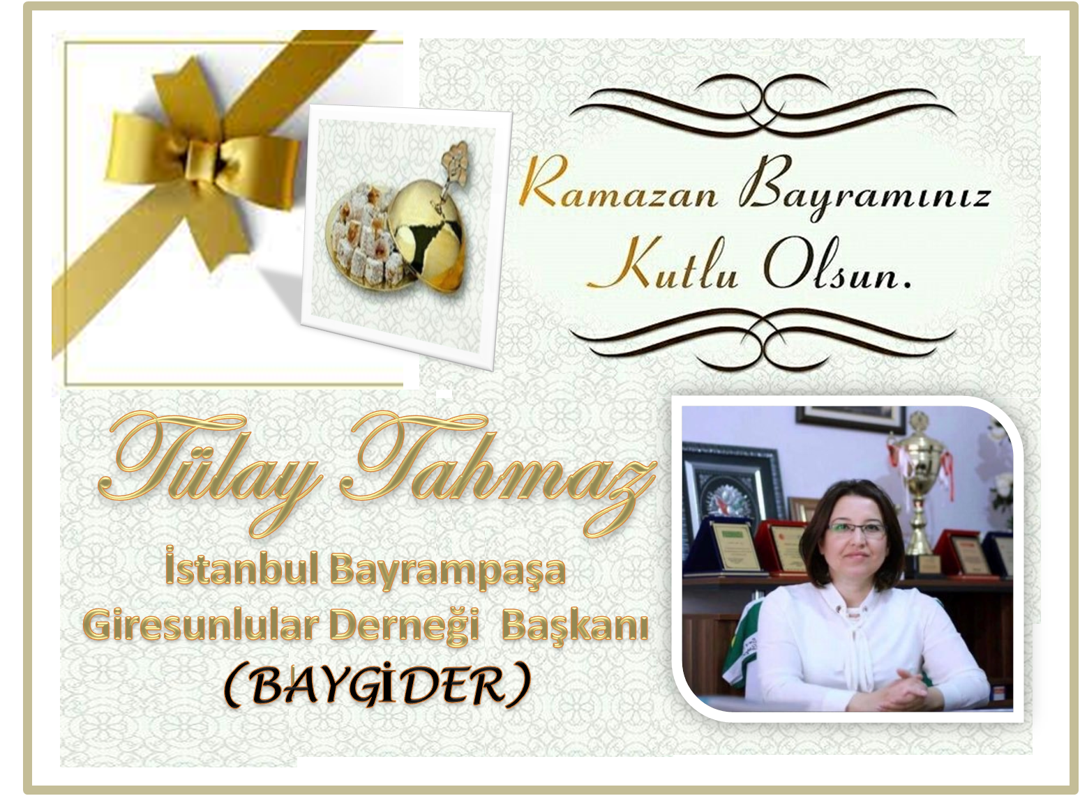 Başkan Tülay Tahmaz Mutlu Bayramlar Diler
