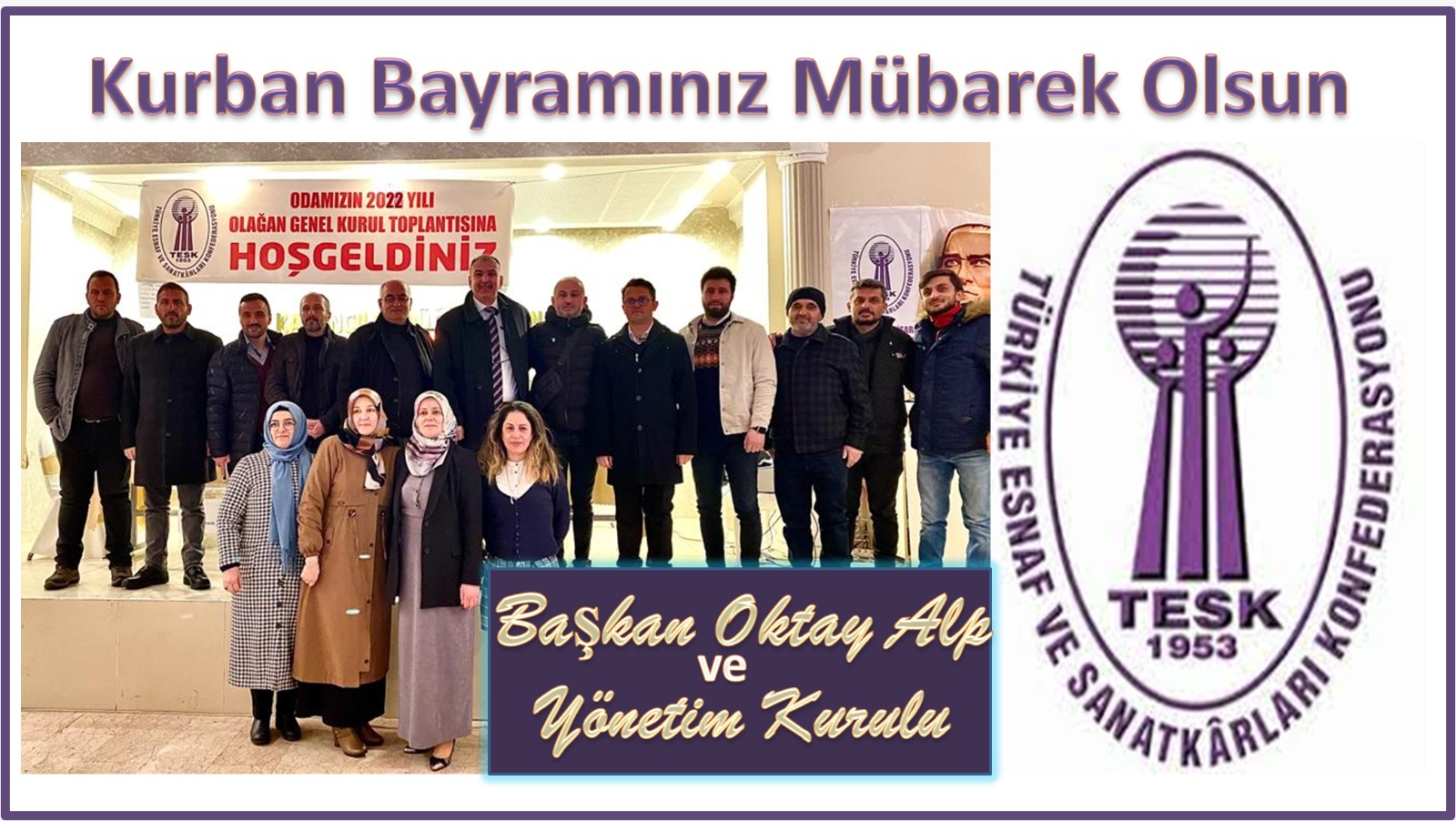 Esnaf Odası Başkanı Oktay Alp   Bayram Mesajı Yayınladı