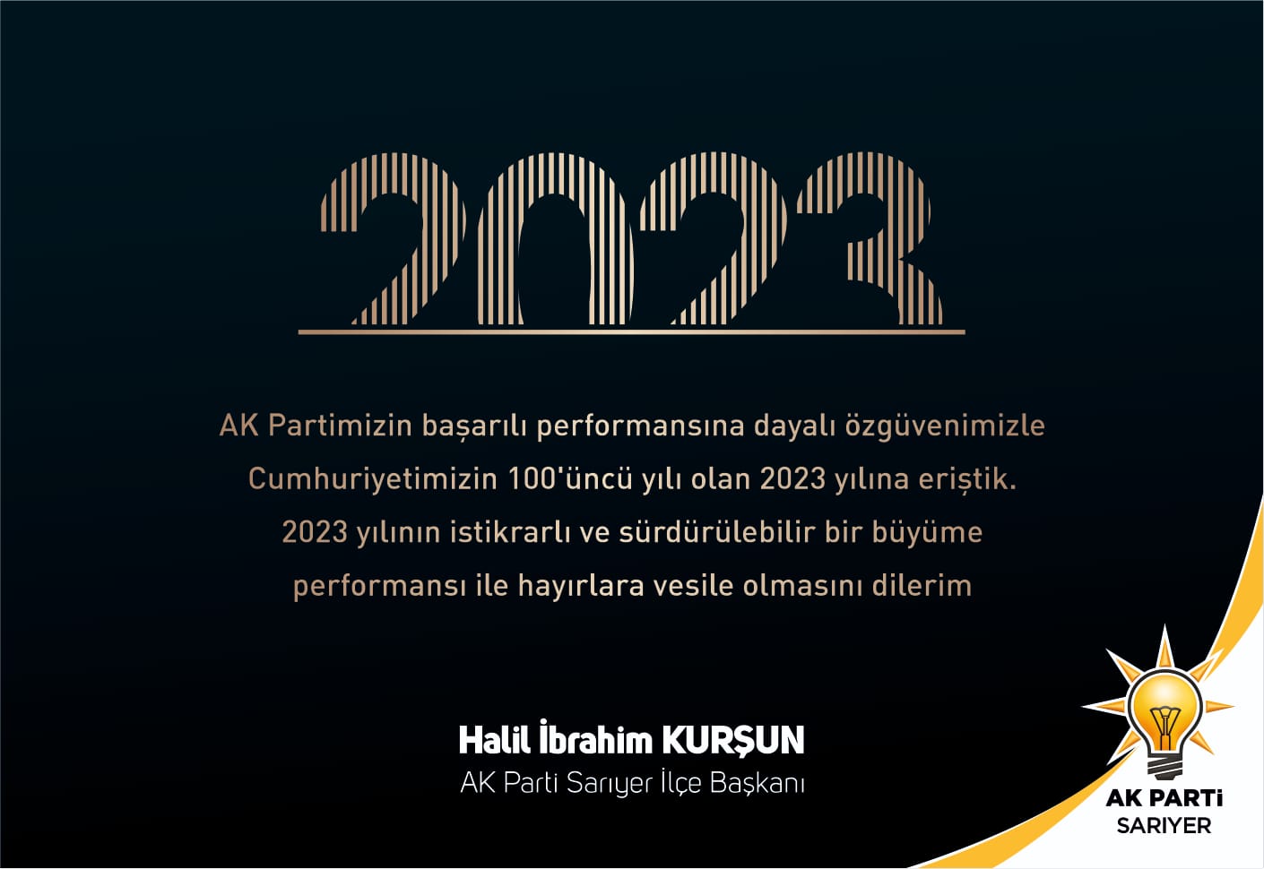 Başkan Kurşun Yeni Yıl Mesajı Yayınladı