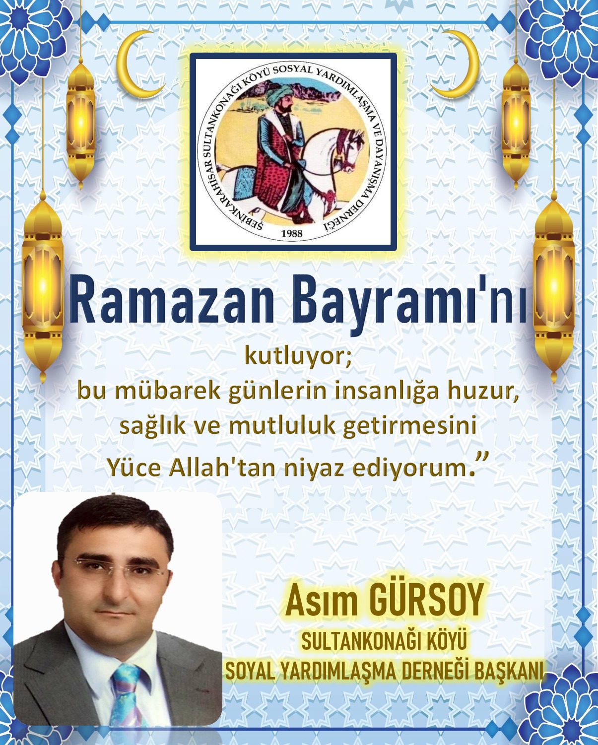 Başkan Asım Gürsoy Bayram Mesajı Yayınladı