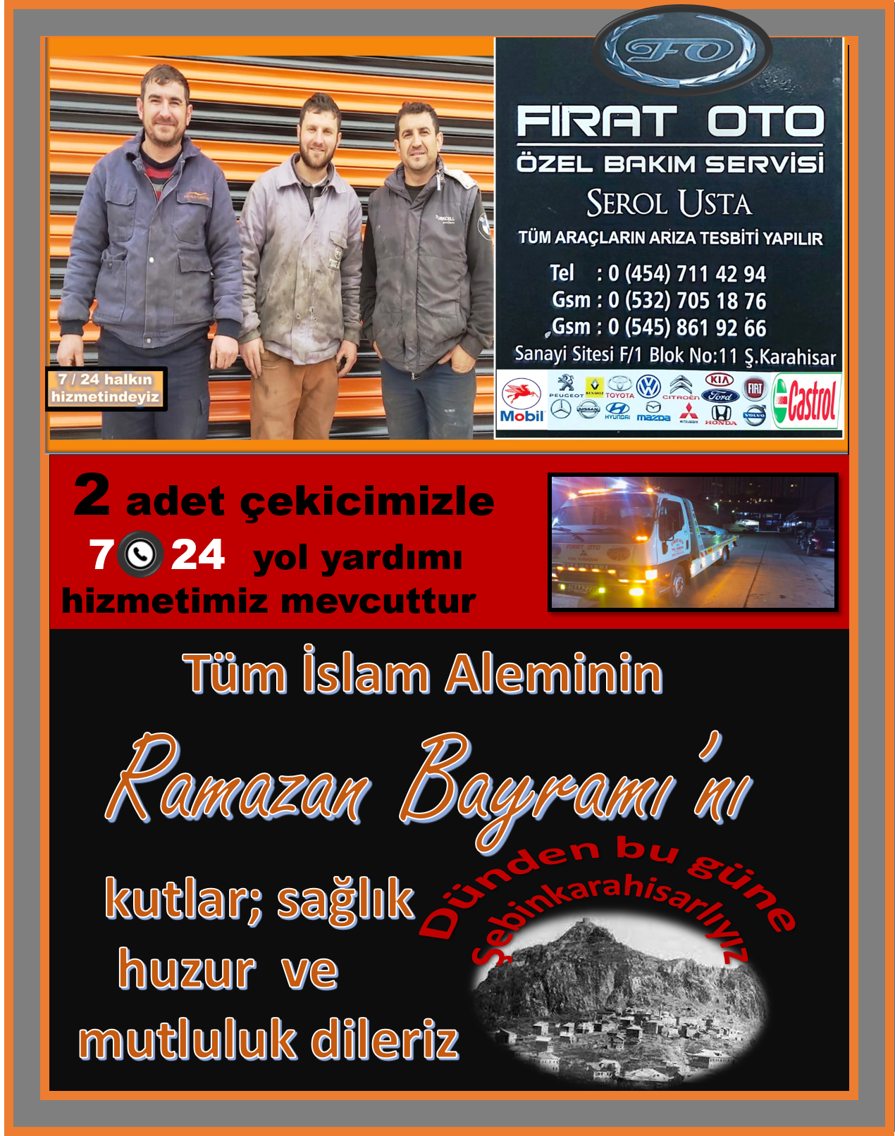 Fırat Oto  Mutlu Bayramlar Diler