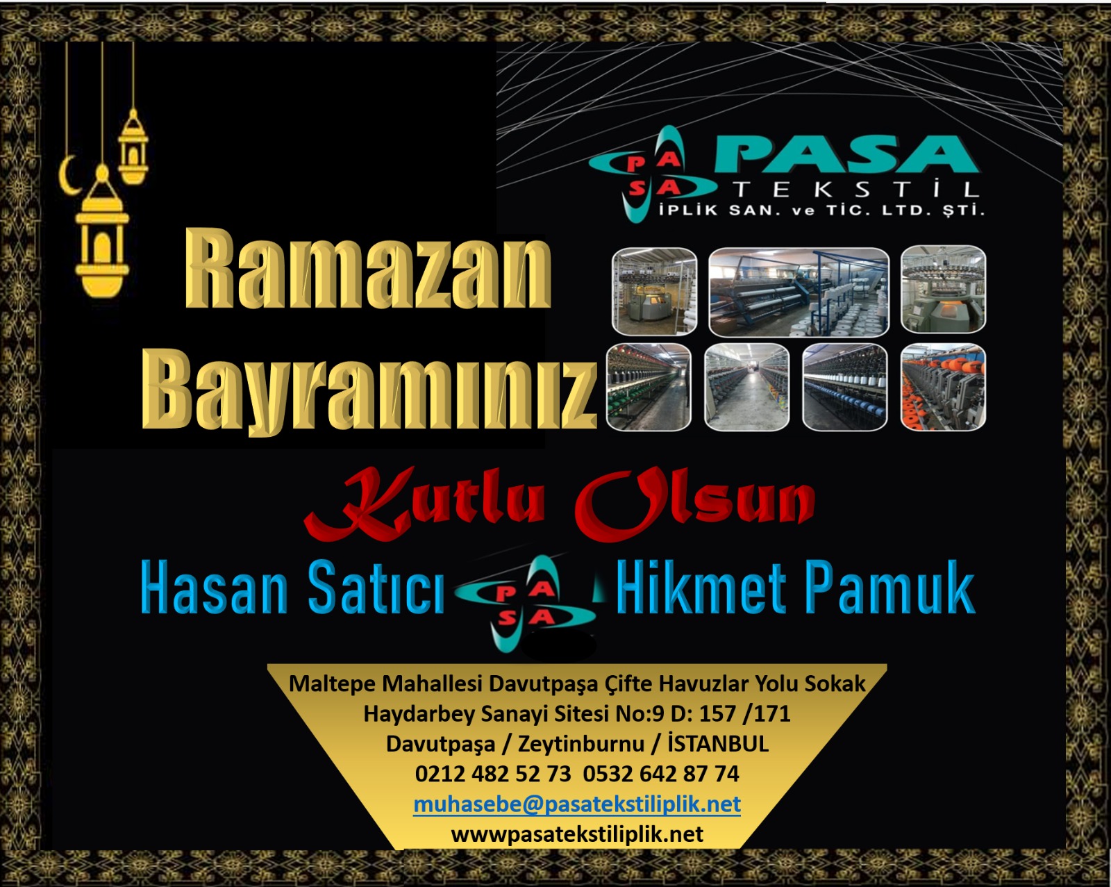 Pasa Tekstil Mutlu  Bayramlar Diler