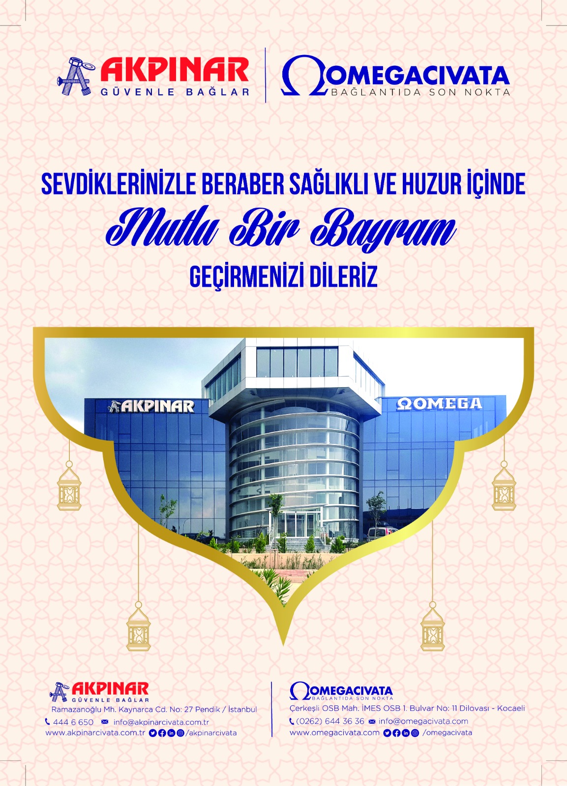 Akpınar Civata OMEGA Civata  Mutlu Bayramlar Diler