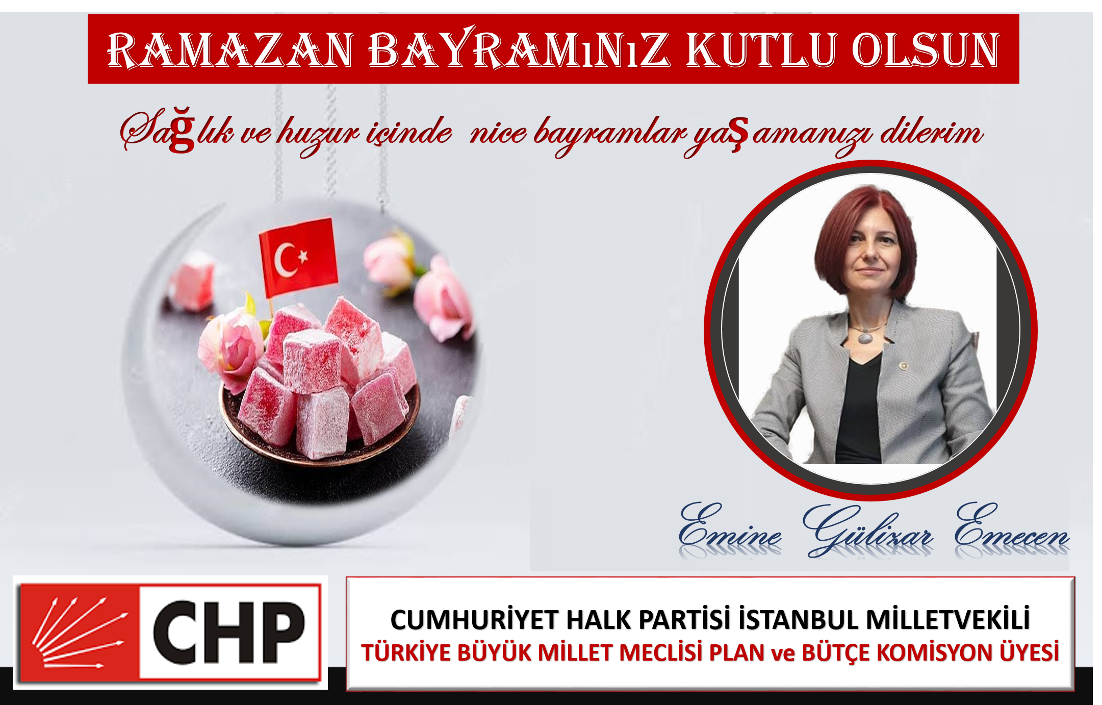 Milletvekili Gülizar Emine Emecan  Mutlu Bayramlar Diler