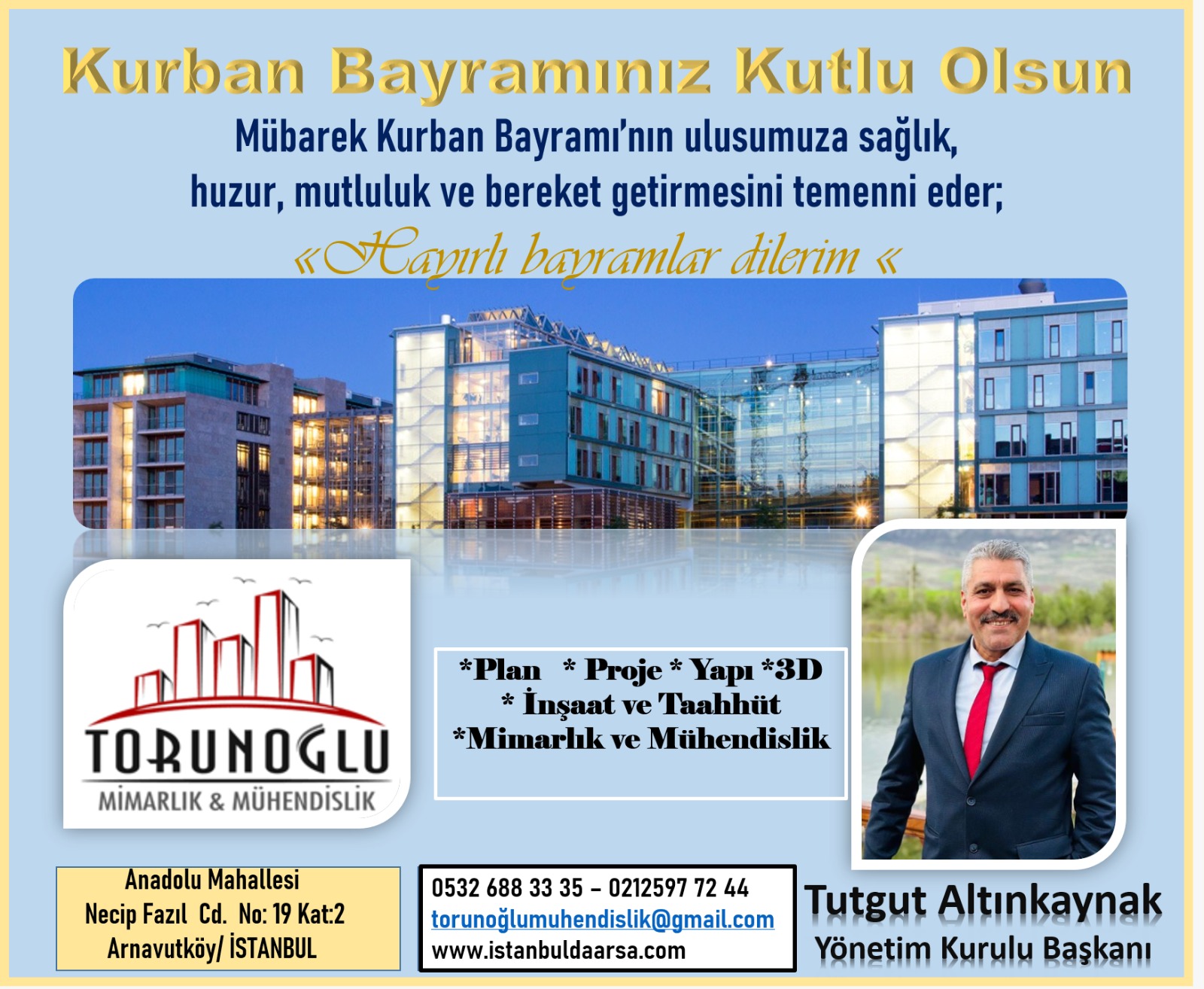 İş İnsanı Turgut Altınkaynak Mutlu Bayramlar Diler