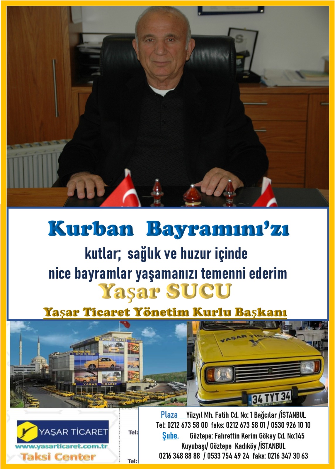 Yaşar Ticaret Bayram Mesajı Yayınladı
