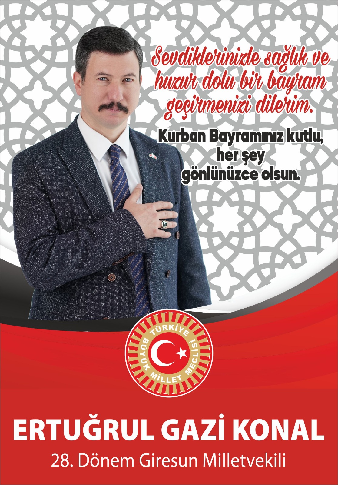 MHP Giresun Milletvekili Konal Bayram Mesajı Yayımladı