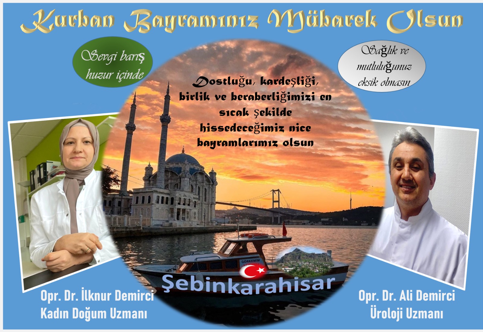 Doktor Ali ve İlknur Demirci Çifti Mutlu Bayramlar Diler