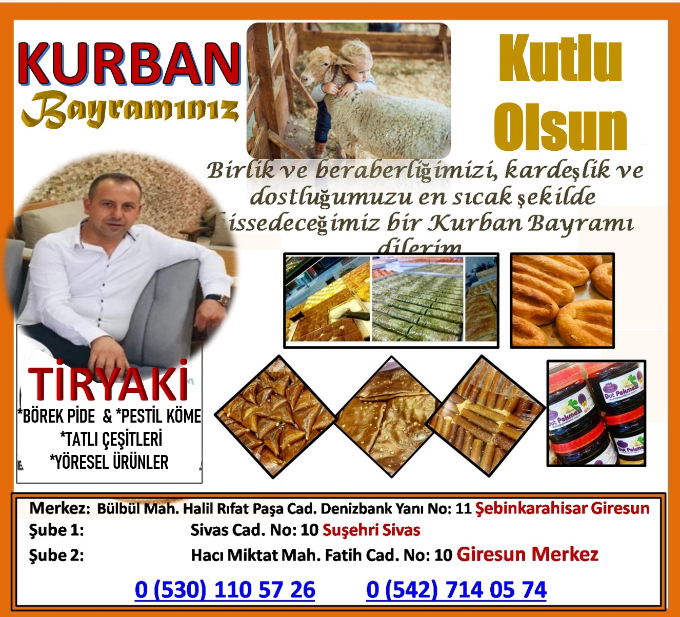 Tiryaki Börek Pide Mutlu Bayramlar Diler