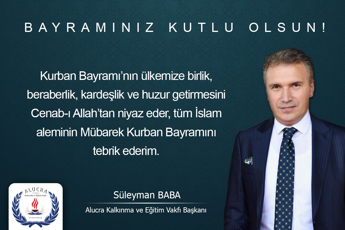 Alucra Vakıf Başkanı Süleyman Baba Halkın Bayramını Kutladı