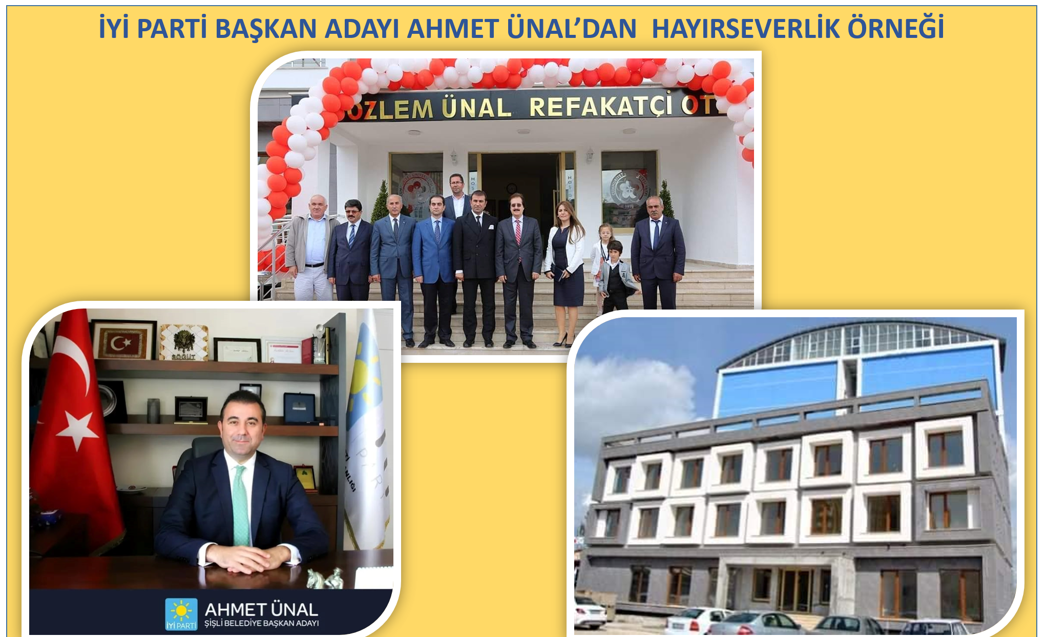 İYİ PARTİ BAŞKANI AHMET ÜNALDAN HAYIRSEVERLİK ÖRNEĞİ