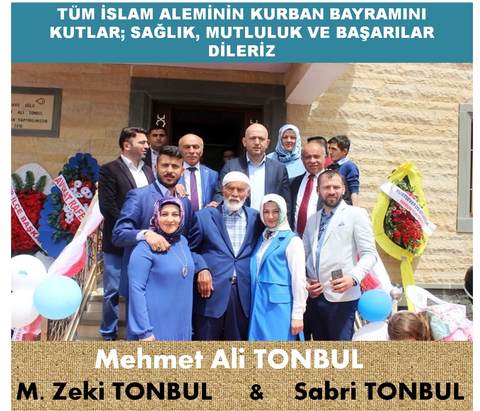İş İnsan Mehmet Ali Tonbul  Kurban Bayramı Mesajı Yayınladı