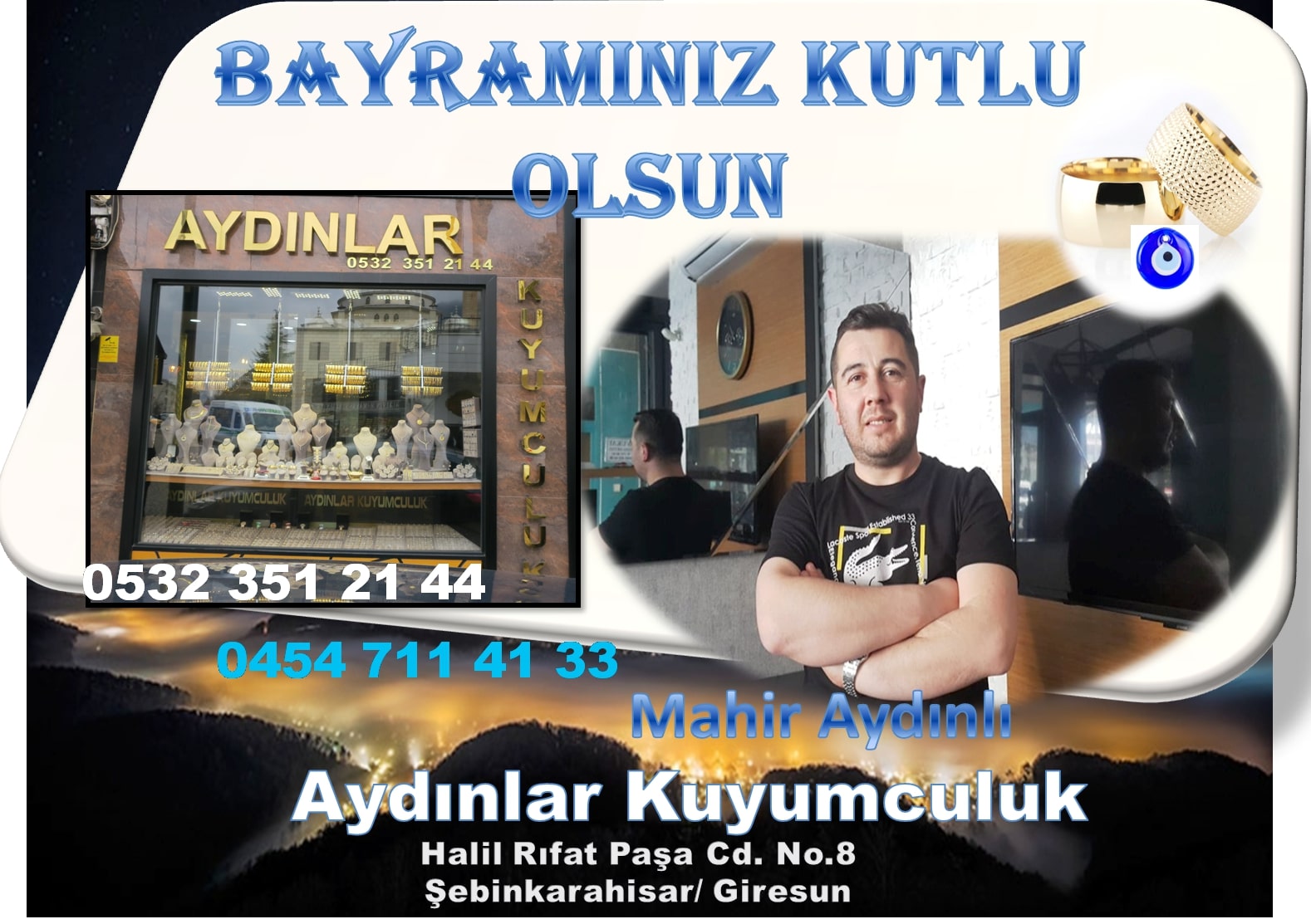 Aydınlar Kuyumculuk Mutlu Bayramlar Diler