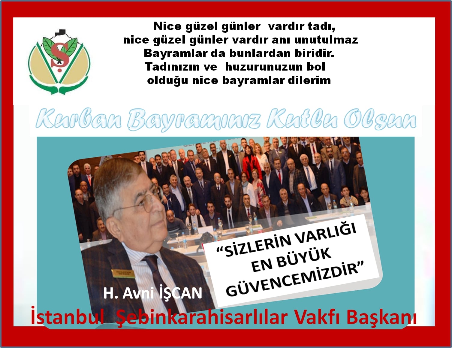 Vakıf Başkanı Avni İşcan Kurban Bayramı Mesajı Yayınladı