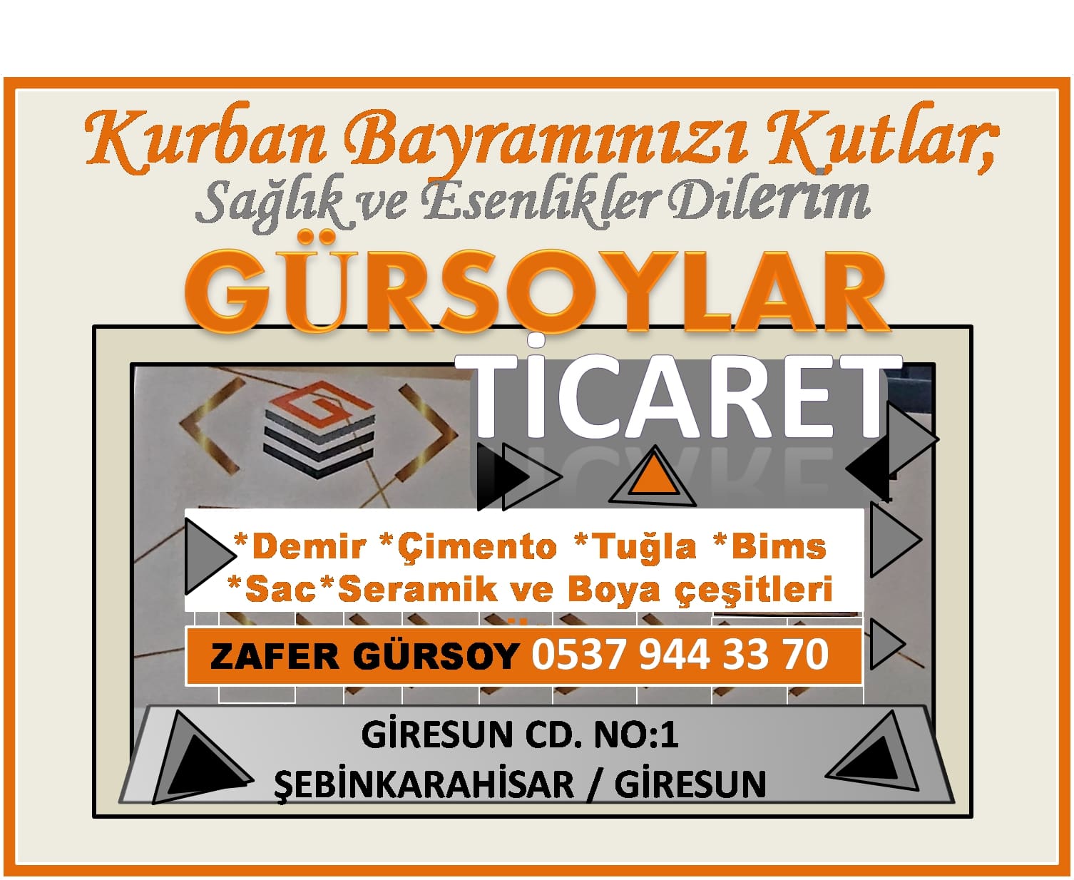 Gürsoylar Ticaret Kurban Bayramı Mesajı Yayınladı