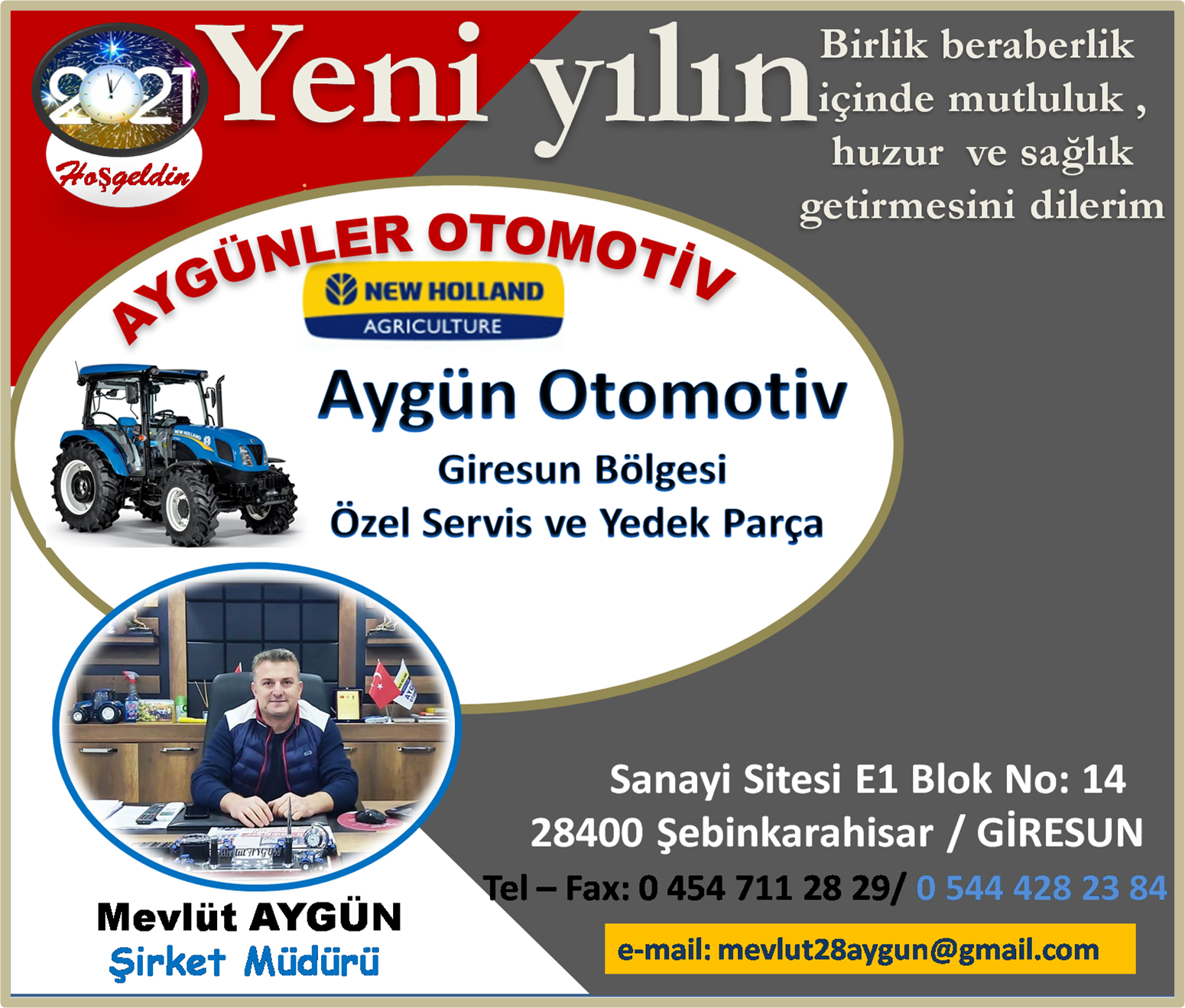 Aygün Otomotiv yeni yıl mesajı yayınladı