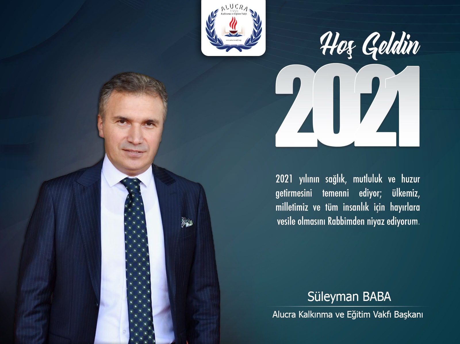 ALUCRA VAKFI BAŞKANI SÜLEYMAN BABA YENİ YILA GİRERKEN MESAJ YAYINLADI