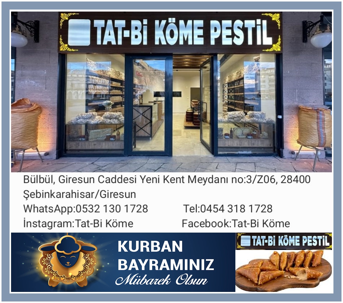 TAT-Bİ KÖME PESTİL KURBAN BAYRAMI MESAJI YAYINLADI 