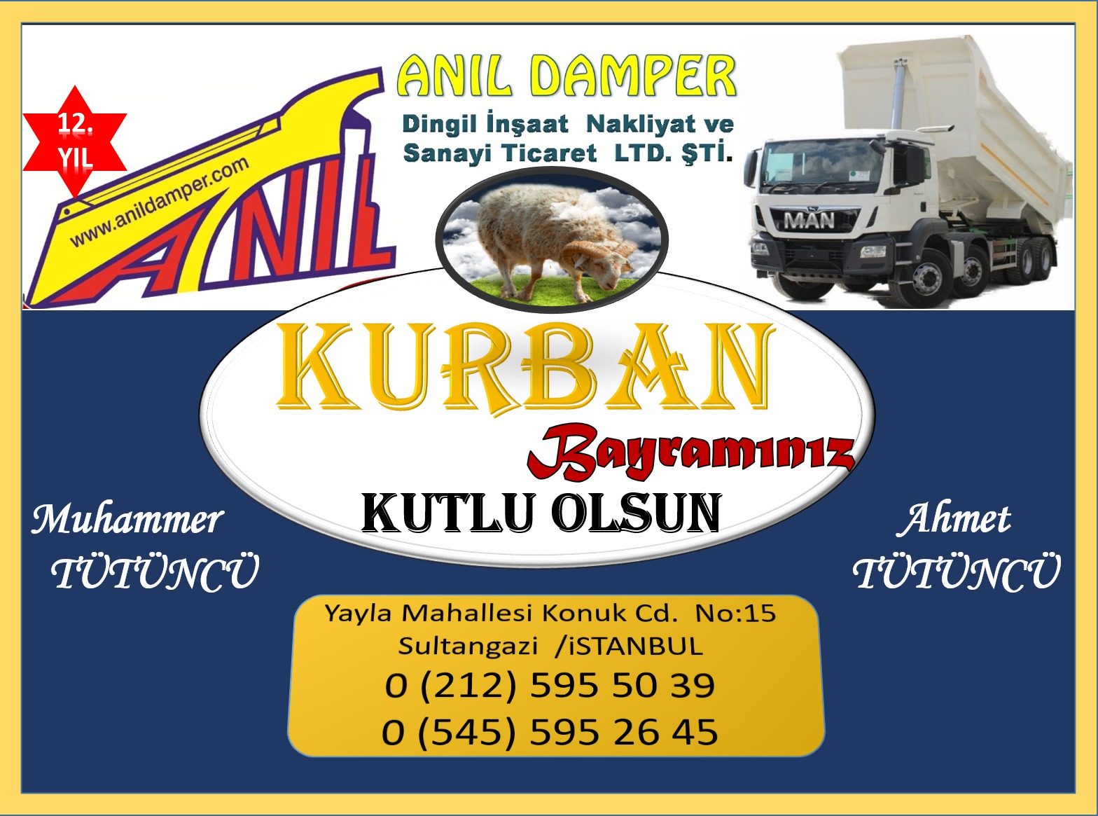Anıl Damper Mutlu Bayramlar Diler 