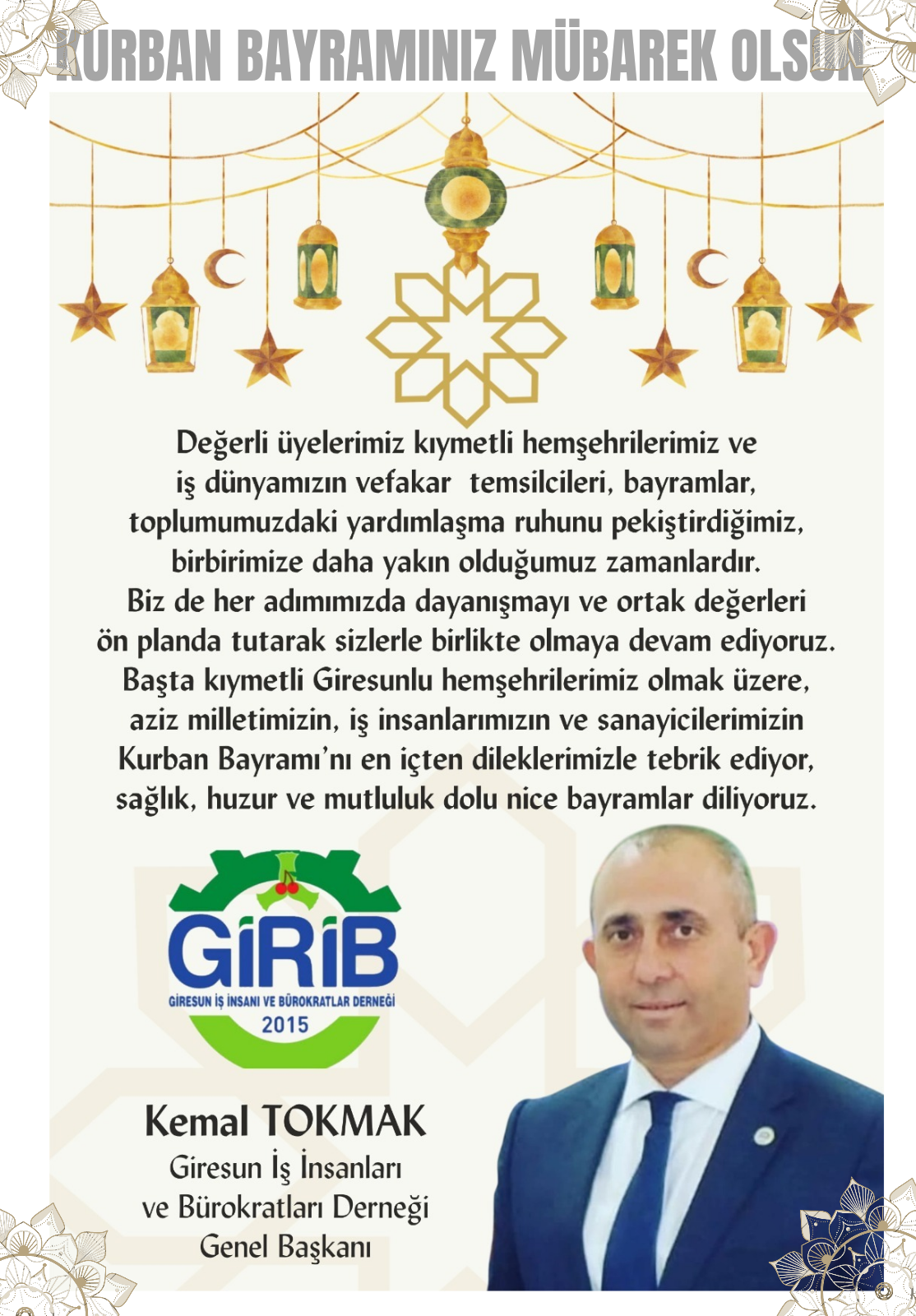 GİRİBDEN BAYRAM MESAJI