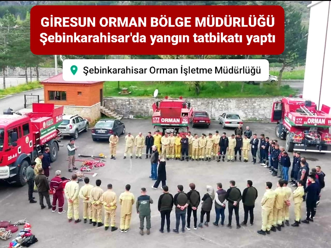 Şebinkarahisarda Yangın Tatbikatı Yapıldı
