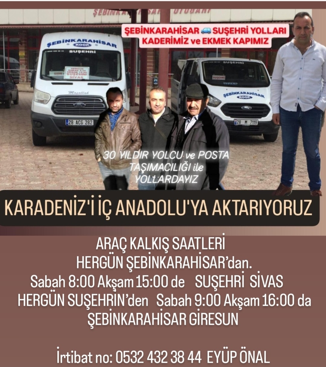 30 YILDIR ŞEBİNKARAHİSAR SUŞEHRİ YOLUNDALAR