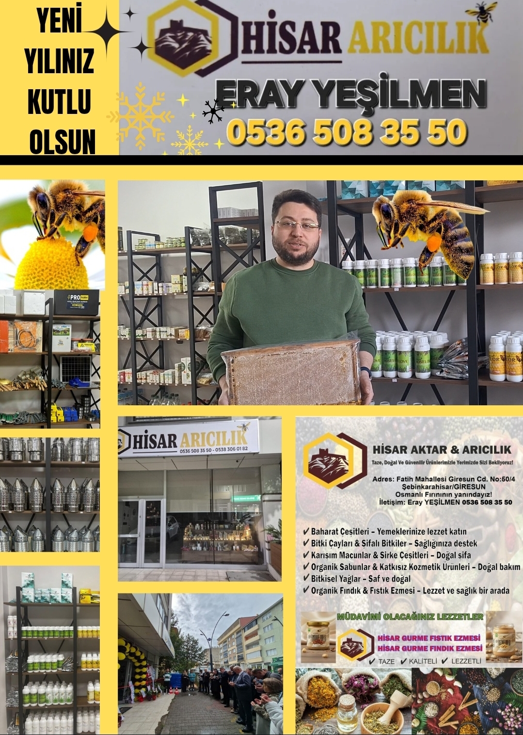 HİSAR ARICILIK MUTLU YILLAR DİLER